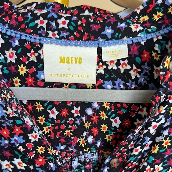 Maeve by ANTHROPOLOGIE Multicolor Floral Blouse - Picture 3 of 6